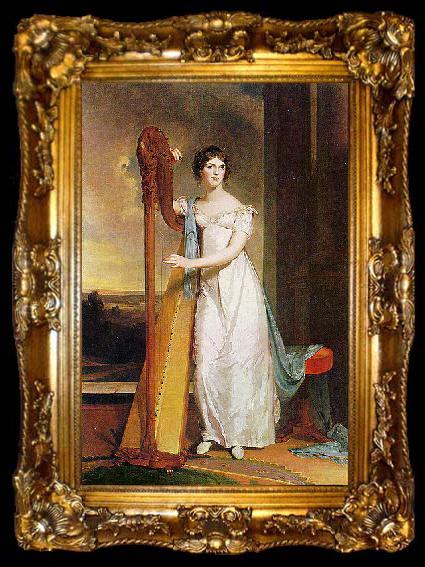 framed  Thomas Sully Eliza Ridgely with a Harp, ta009-2